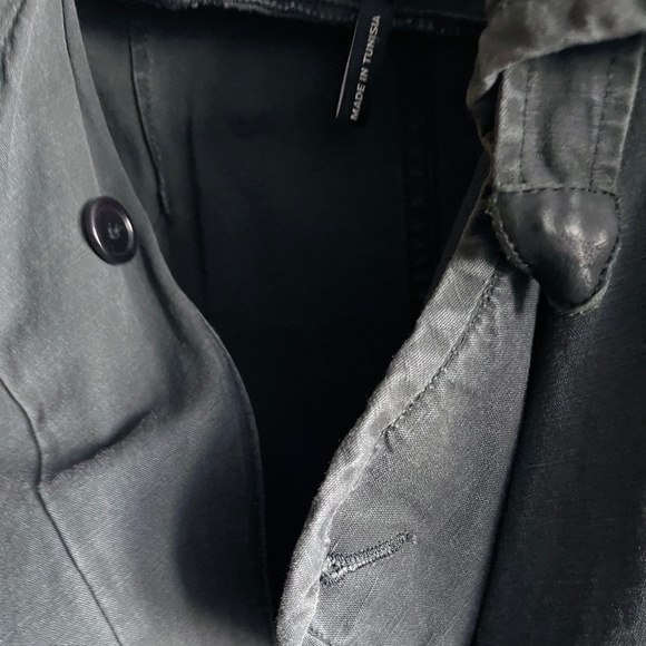 Isabel Marant Black Cotton with Black Leather Trim Biker Jacket size 1 pristine - Picture 11 of 15